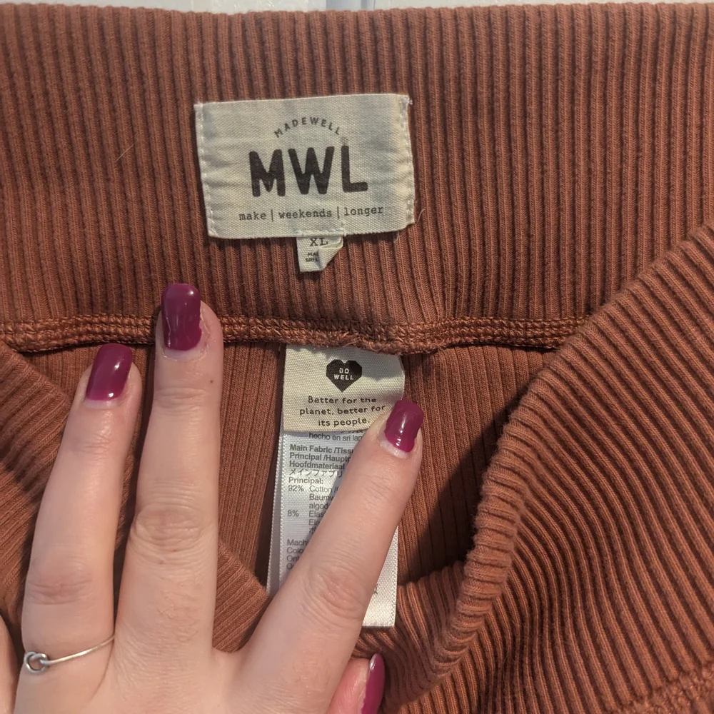 Madewell Ribbed Cinnamon Rust Leggings XL - Picture 7 of 7